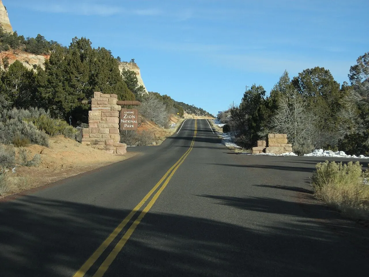 East Entrance area along the Zion-Mt. Carmel Highway in Zion National Park