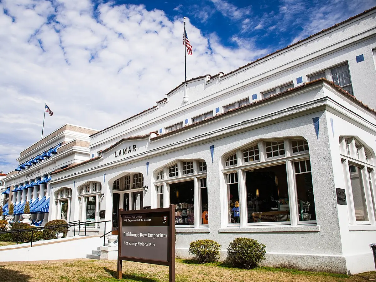 Lamar Bathhouse on Bathhouse Row at Hot Springs National Park