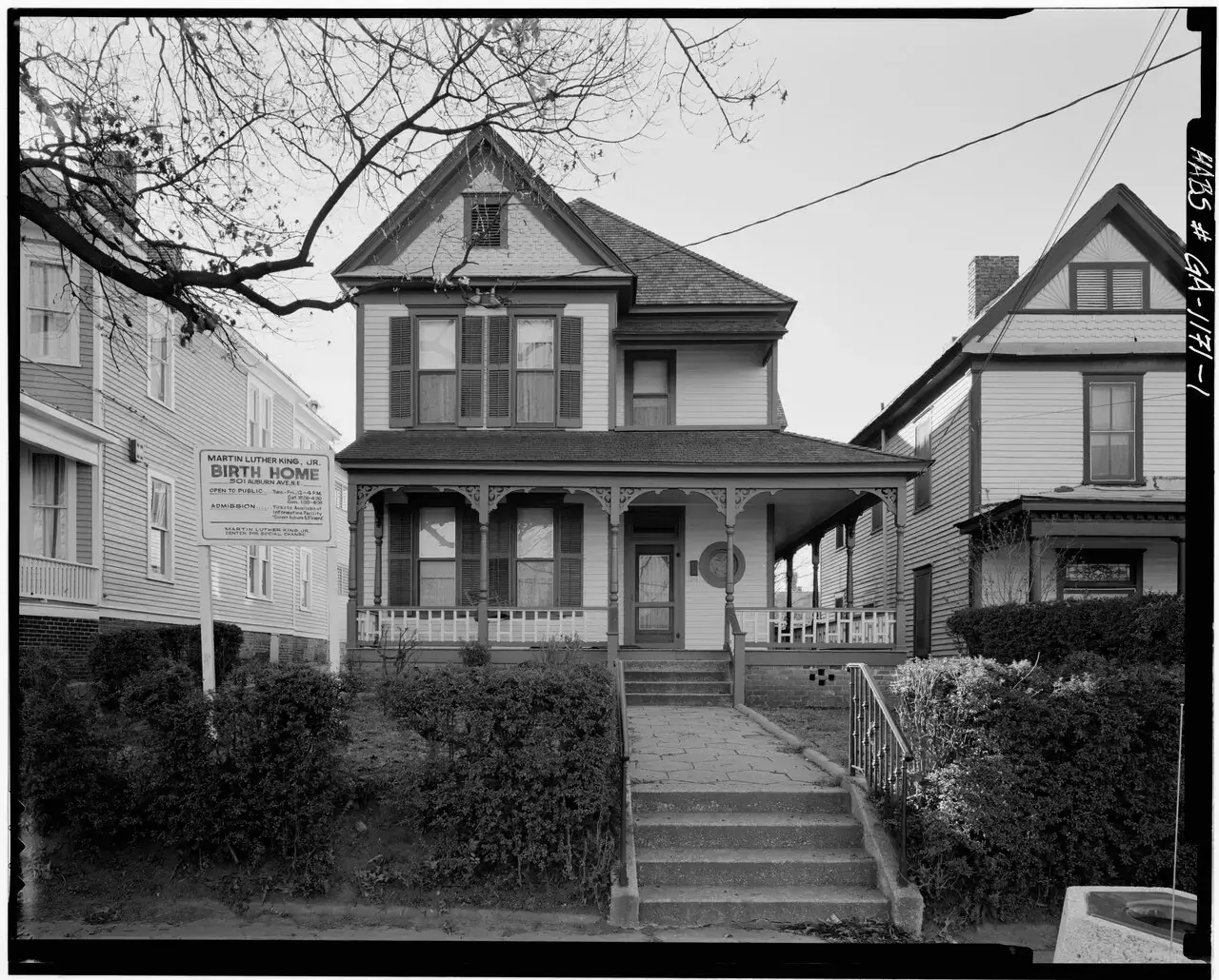 Front elevation of the Martin Luther King Jr. Birth Home on Auburn Avenue