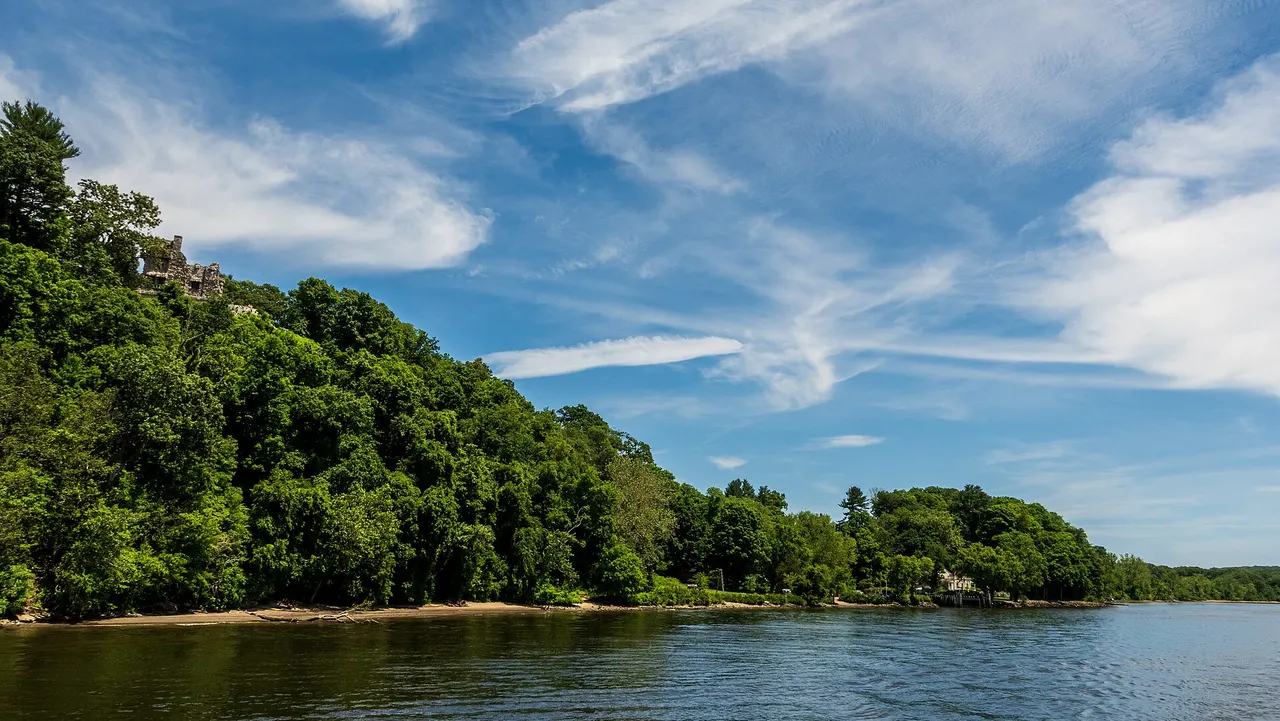 Gillette Castle stone walls overlooking the Connecticut River