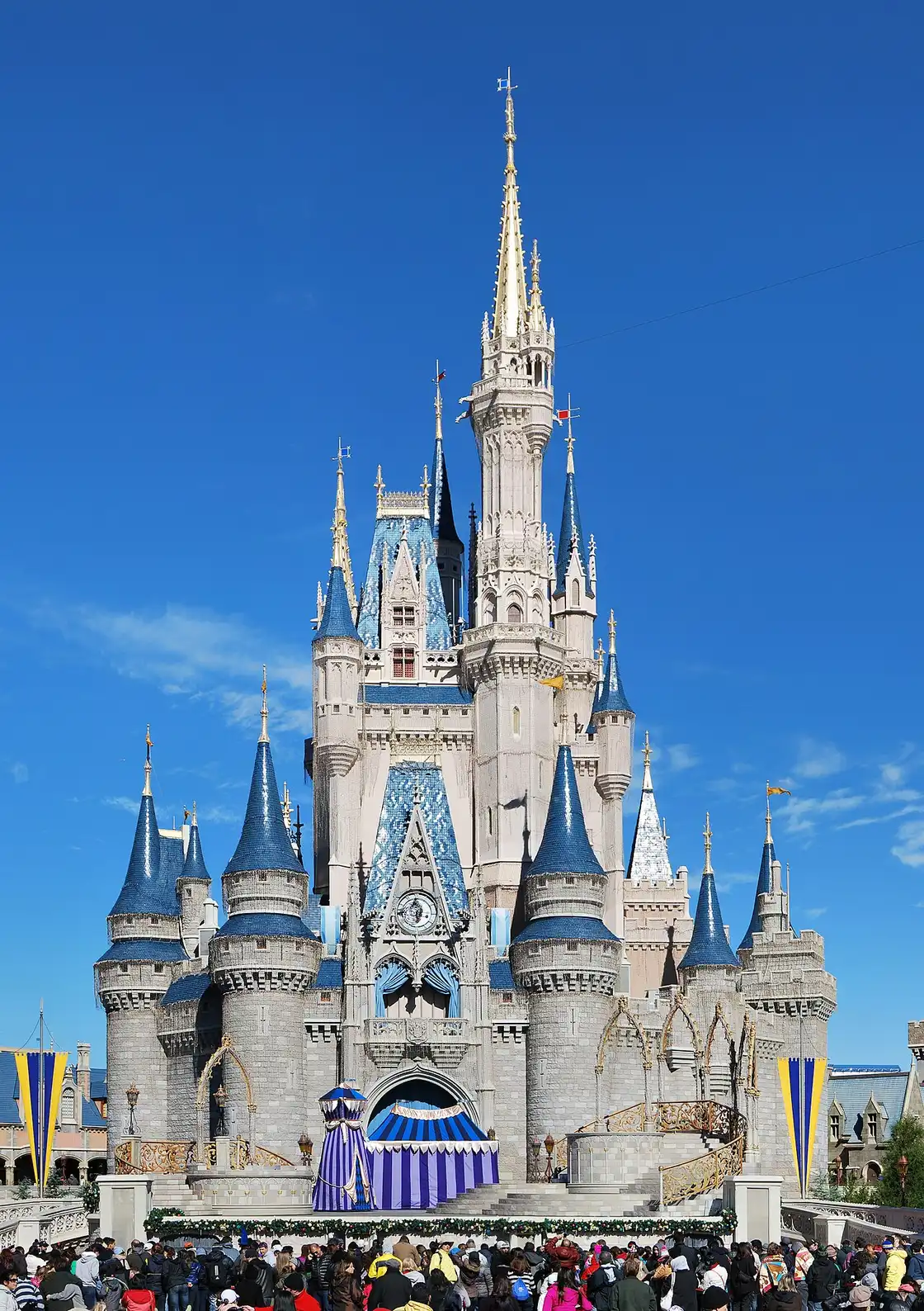 Cinderella Castle rising above Main Street at Magic Kingdom