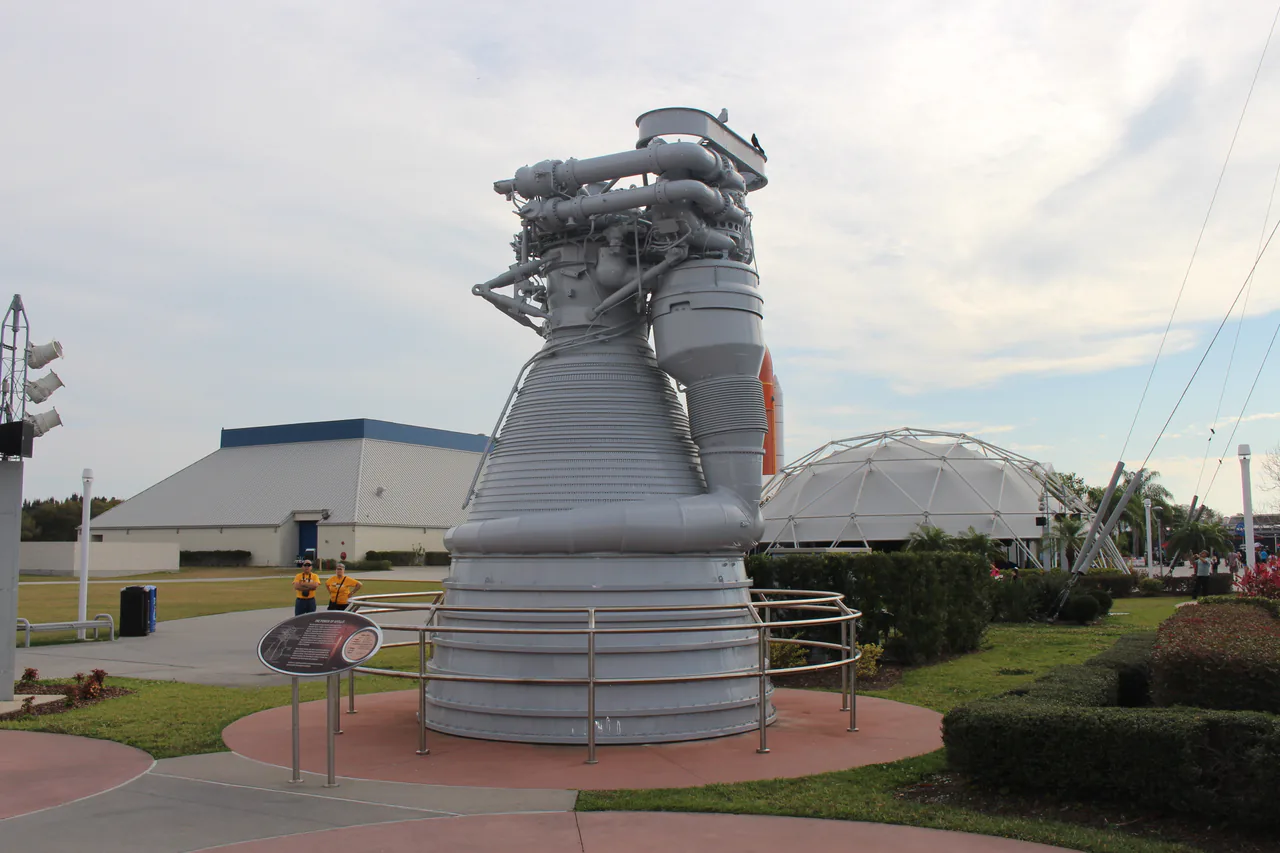 Historic rockets standing in the Rocket Garden at Kennedy Space Center Visitor Complex