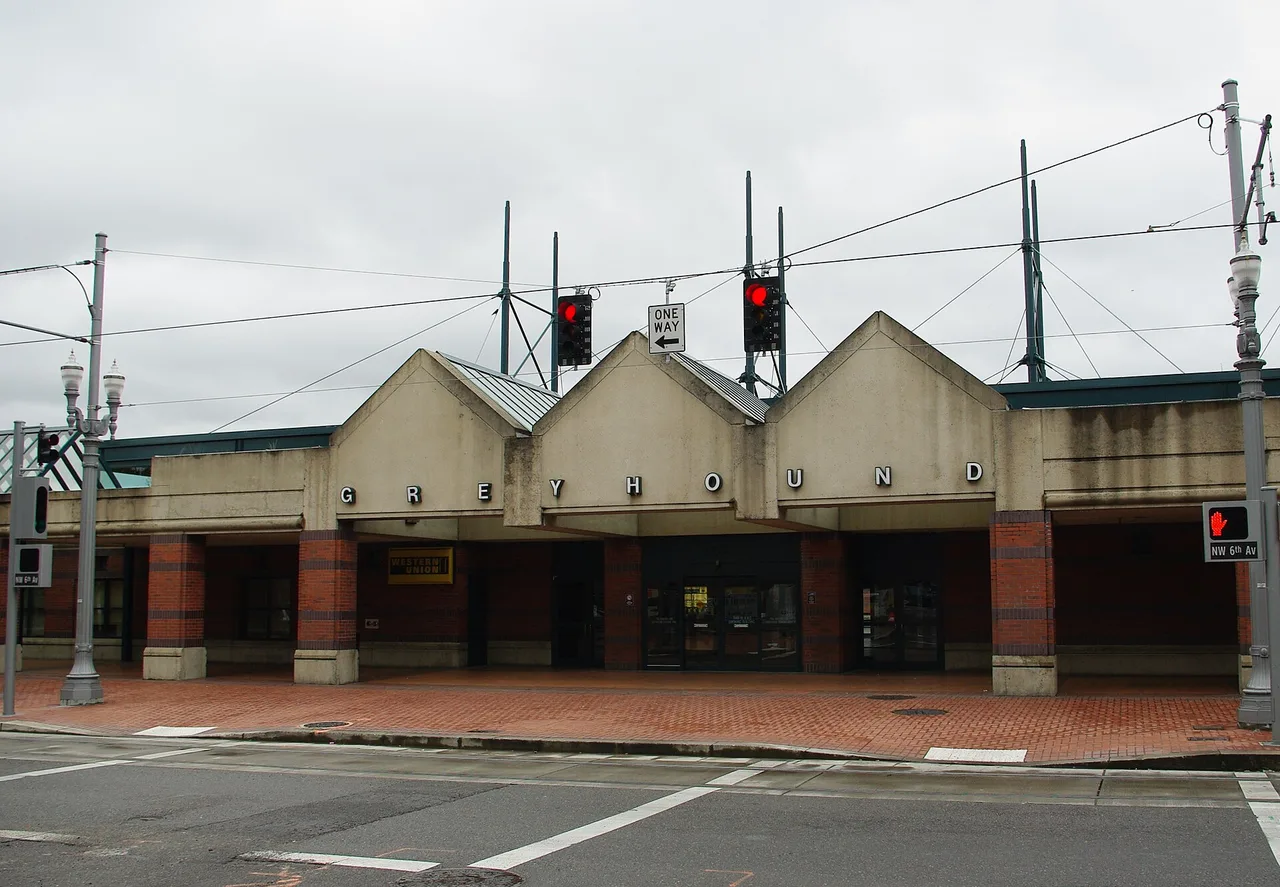 The Greyhound intercity bus station in Portland, Oregon
