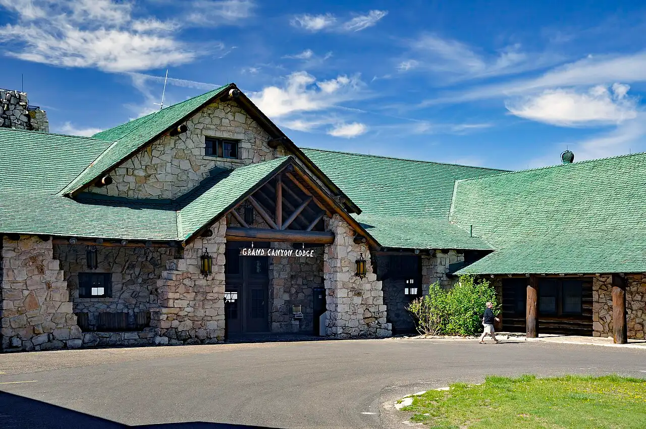 The historic Grand Canyon Lodge on the North Rim before the 2025 Dragon Bravo Fire