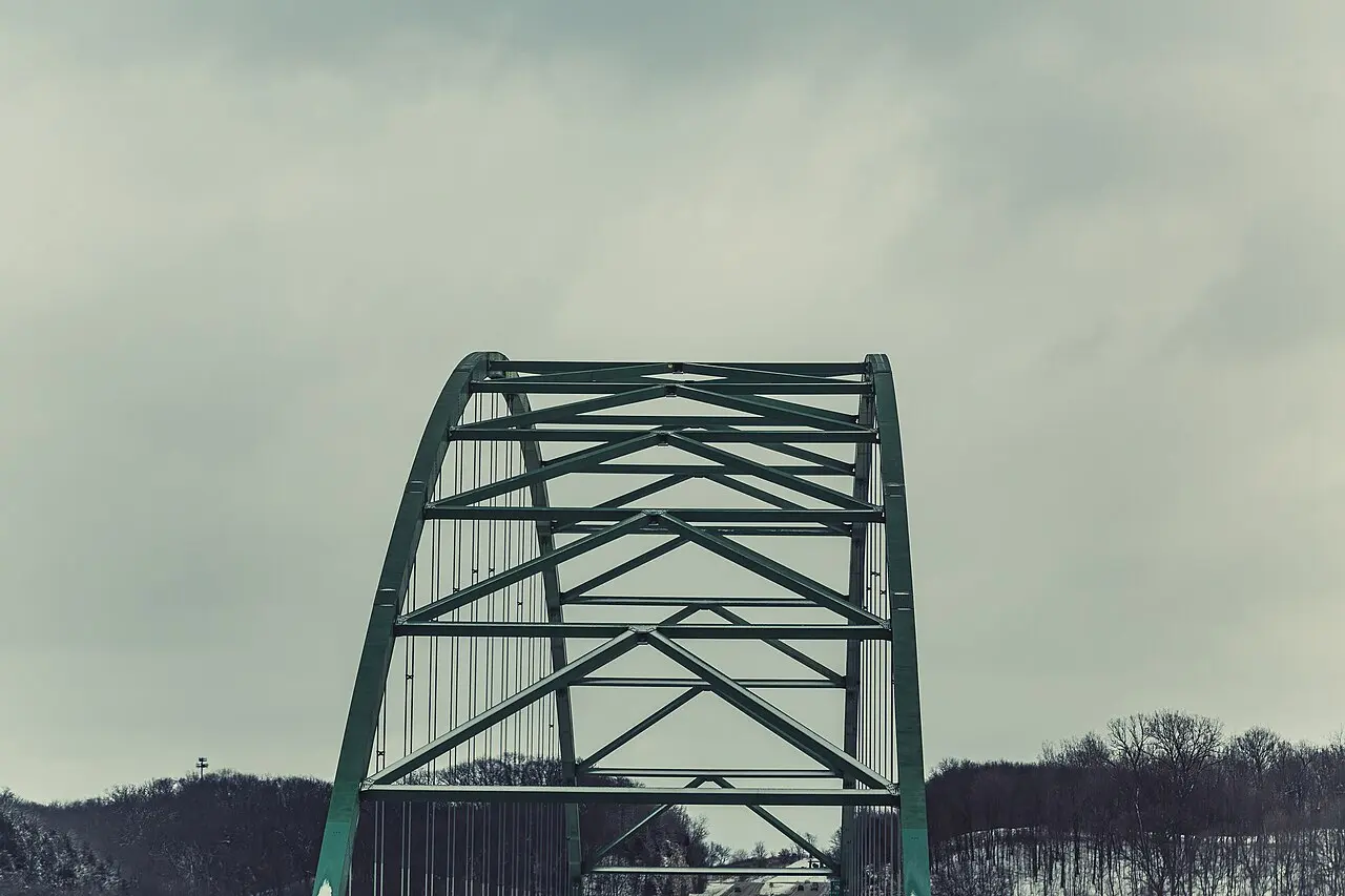 Dubuque-Wisconsin Bridge spanning the Mississippi River at Dubuque