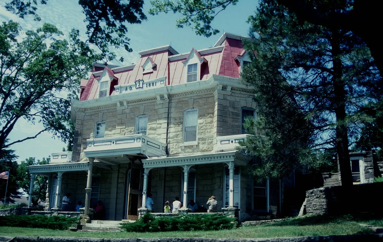 Limestone Spring Hill Ranch house at Tallgrass Prairie National Preserve