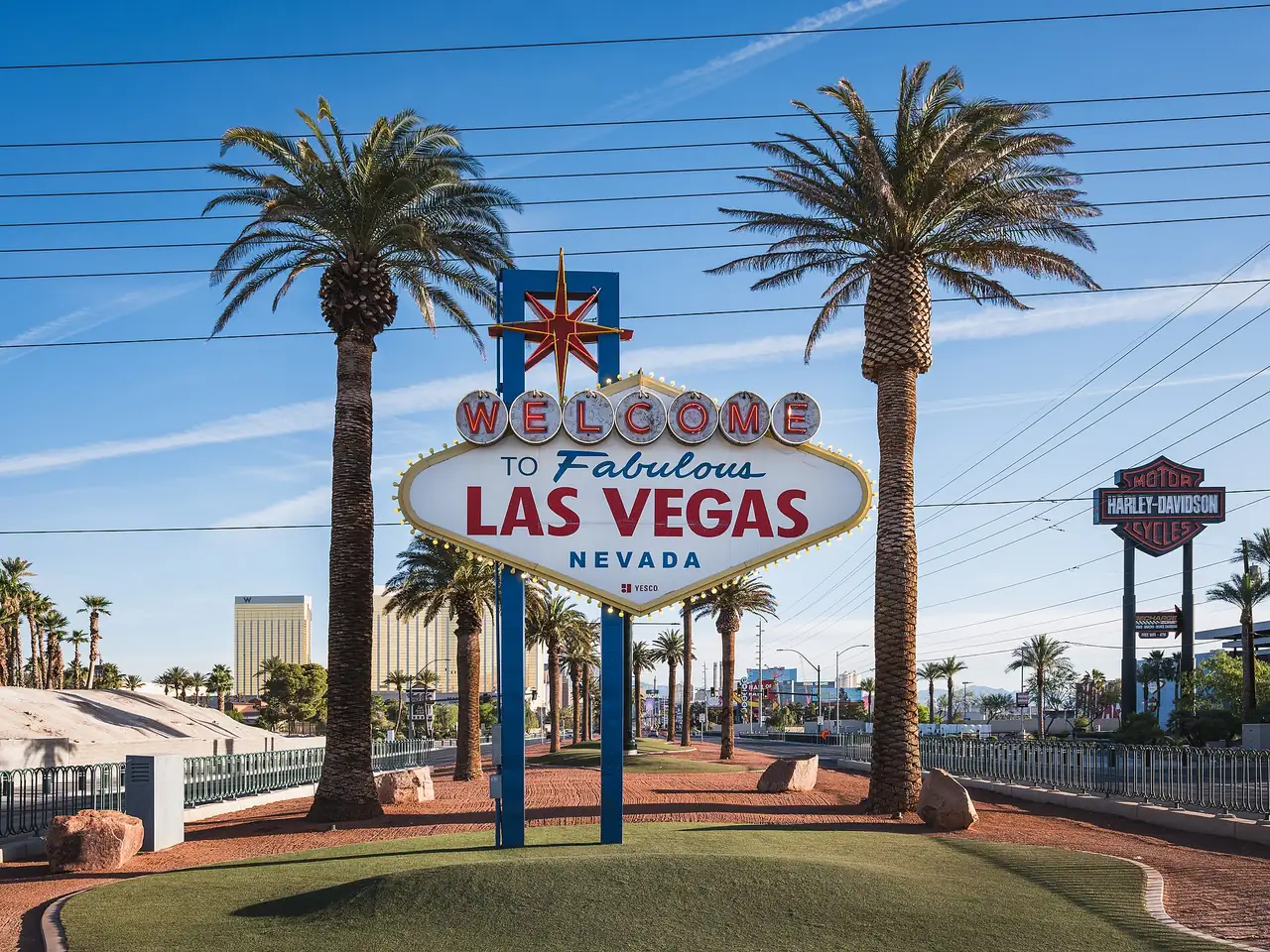 The Welcome to Fabulous Las Vegas sign at the south end of Las Vegas Boulevard
