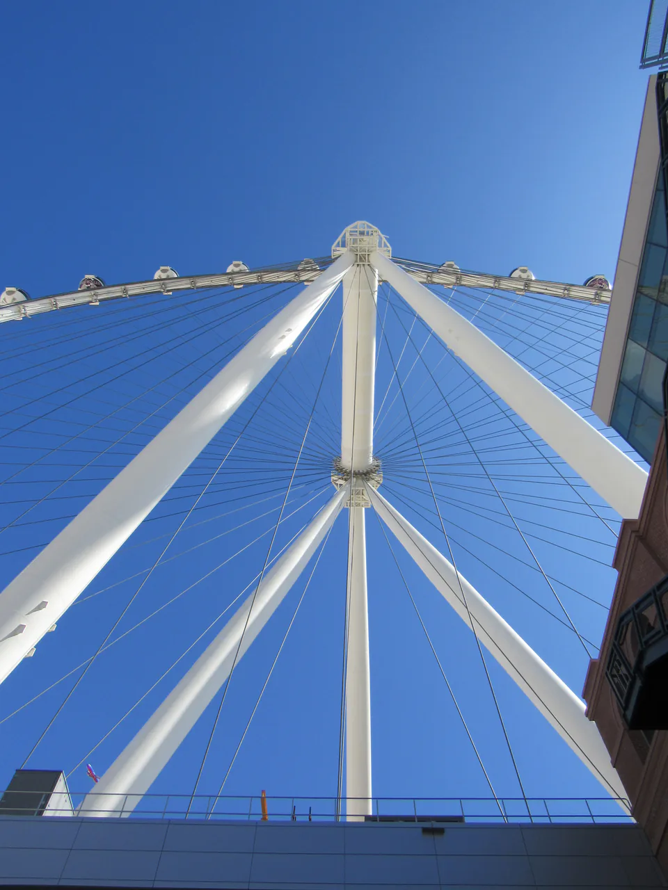 The High Roller observation wheel rising above the LINQ Promenade off the Las Vegas Strip