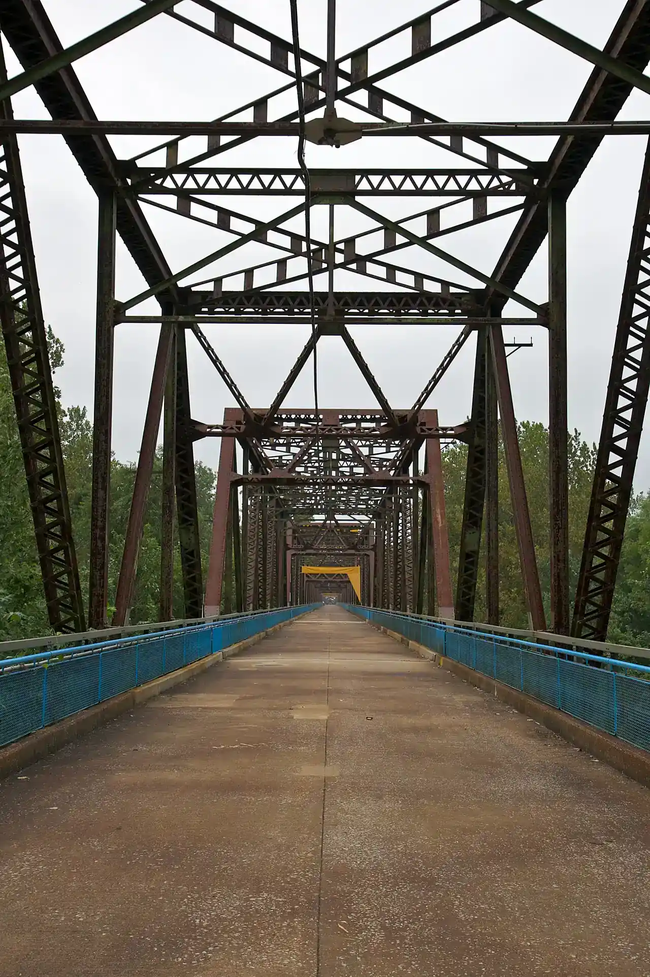 The Old Chain of Rocks Bridge spanning the Mississippi near St. Louis