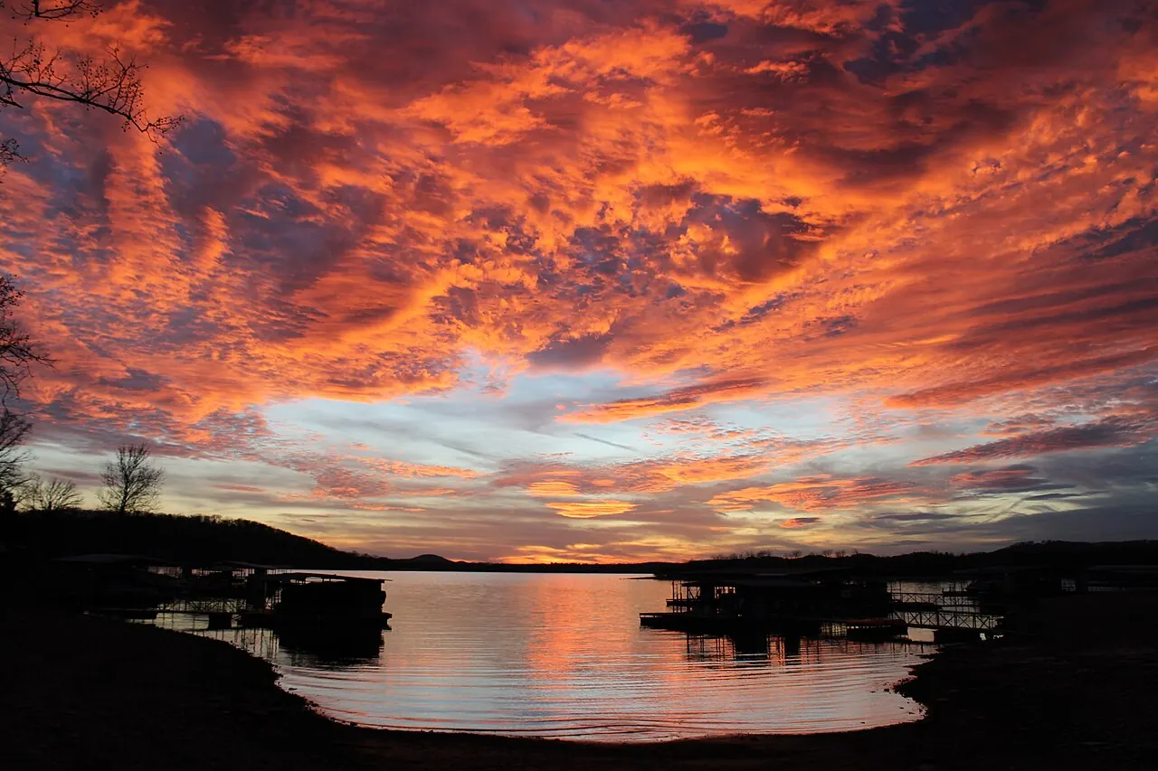 Sunset over Table Rock Lake in the Missouri Ozarks