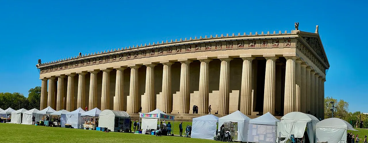 The full-scale Parthenon replica in Centennial Park, Nashville