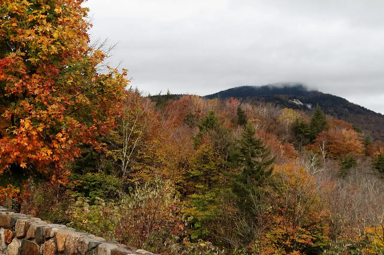 Fall foliage along the Kancamagus Highway in New Hampshire's White Mountains