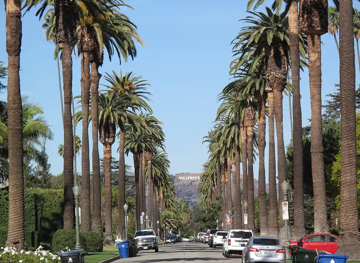 The Hollywood Sign on the hills above Los Angeles
