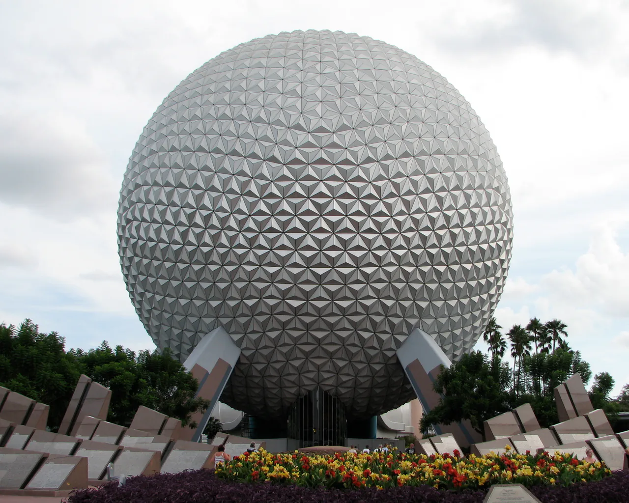 The geodesic sphere of Spaceship Earth at EPCOT