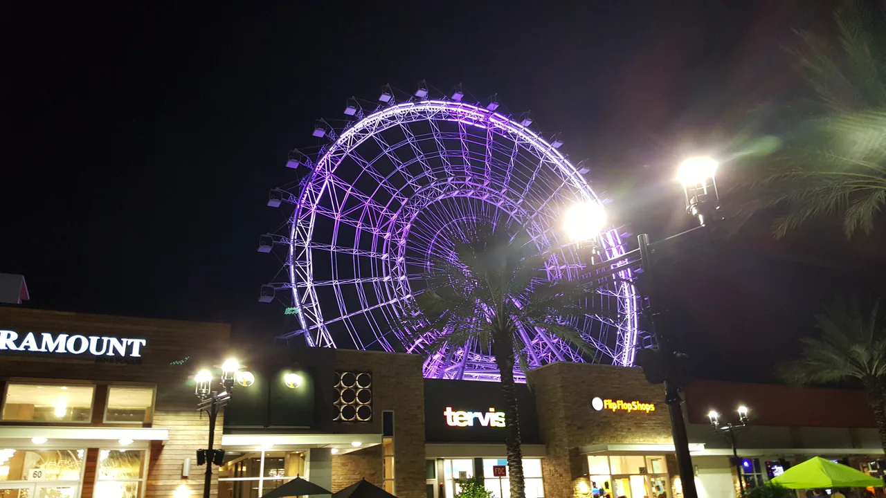 The large observation wheel at ICON Park on International Drive, Orlando