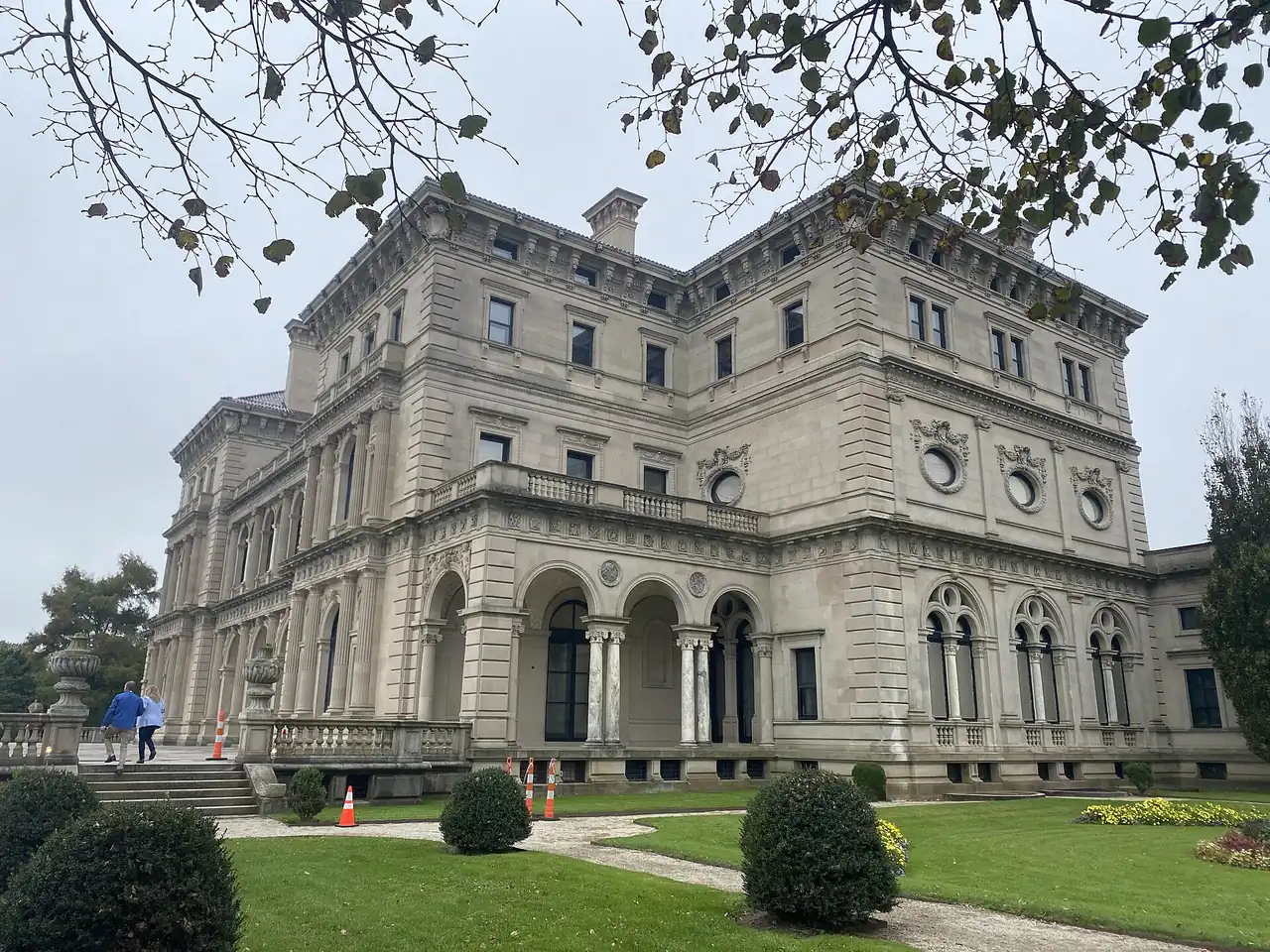The Breakers mansion seen from the southwest lawn in Newport