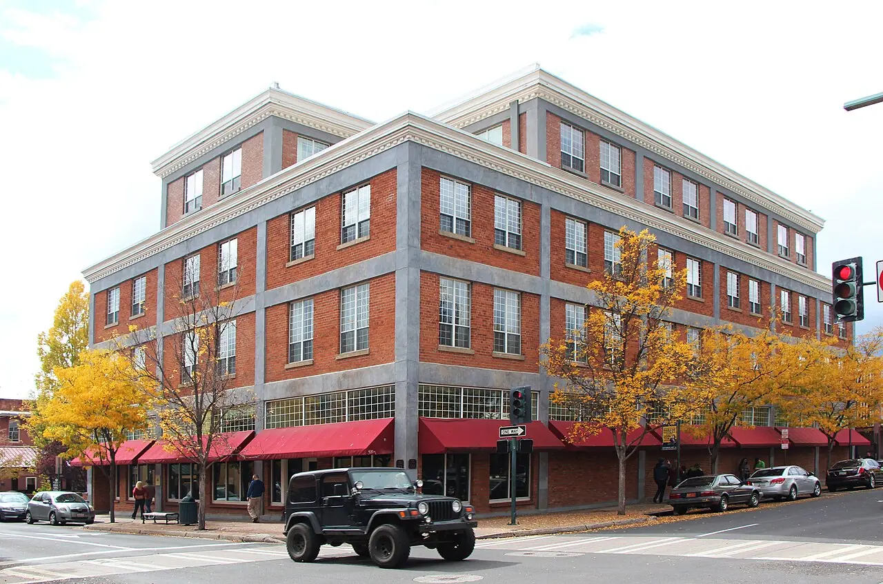 The historic Babbitt Garage building in downtown Flagstaff, Arizona