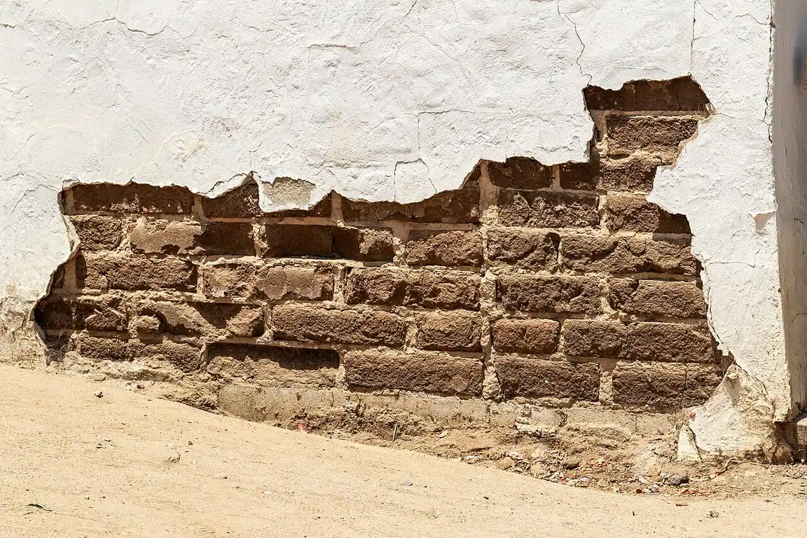 Adobe buildings and a wooden porch in Old Town San Diego State Historic Park