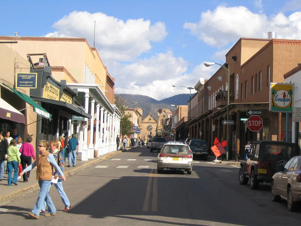 Historic Route 66 sign in Santa Fe, New Mexico