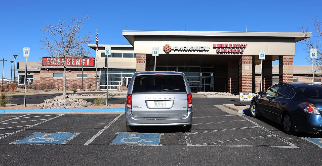 The emergency services entrance at Parkview Pueblo West Hospital in Colorado