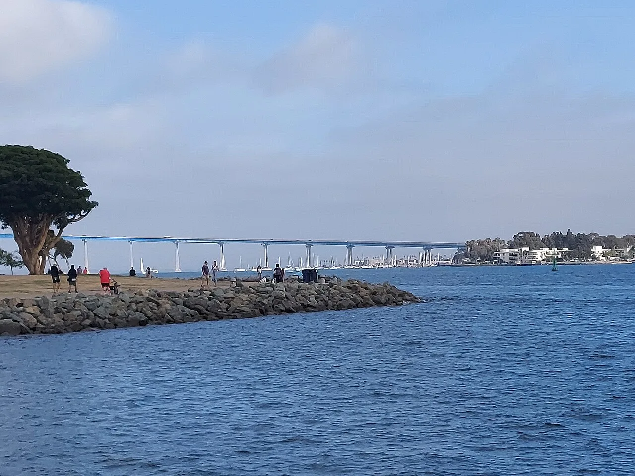 The San Diego-Coronado Bridge crossing San Diego Bay
